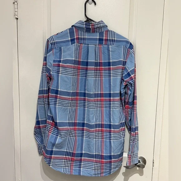 POLO RALPH LAUREN Men/Women CHECKED BUTTON UP SHIRT PINK/BLUE - Picture 5 of 5